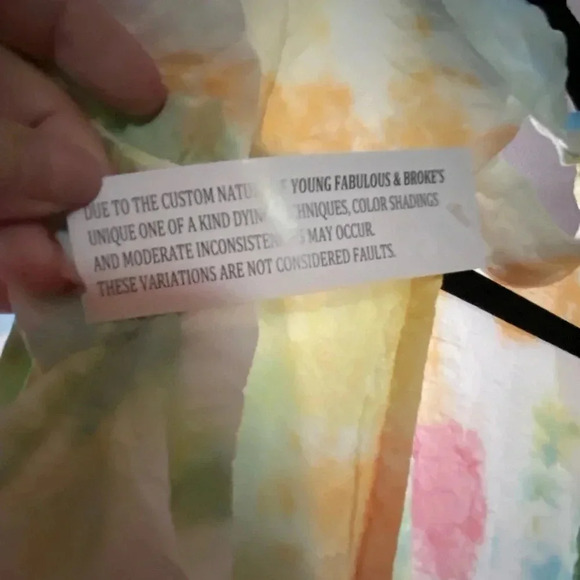 Young Fabulous & Broke Cruz Open Back Ruffled Maxi Dress Papaya Summer of Love S - Picture 12 of 16